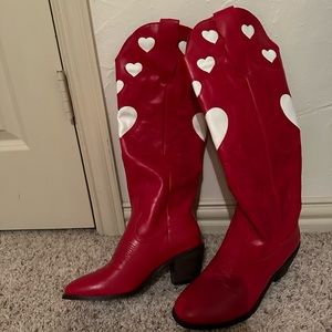 Heart western boots